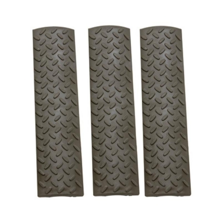 Ergo Diamond Plate Full- Long Rail Covers |3pk | OD Green