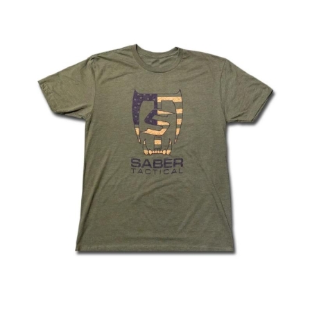 Saber Tact T-Shirts Olive/ Orange M